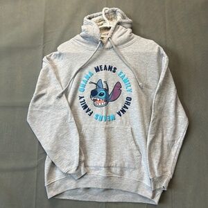 Disney Lilo & Stitch Women faux sherpa pullover hoodie Size Large (11/13)